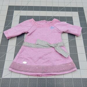 American Girl Doll Truly Me Lilac Sparkle Dress Meet Outfit Purple/Silver Bow